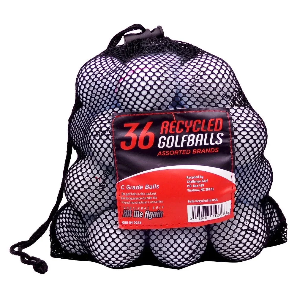 Challenge Golf Recycled C-Grade Golf Balls - 36pk