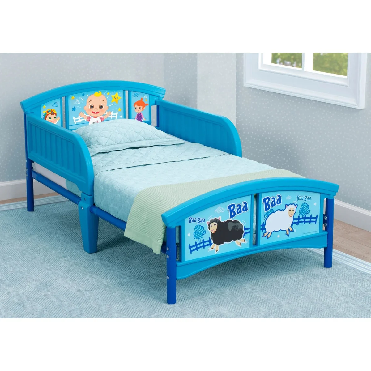 Delta Children Cocomelon Toddler Bed - Blue