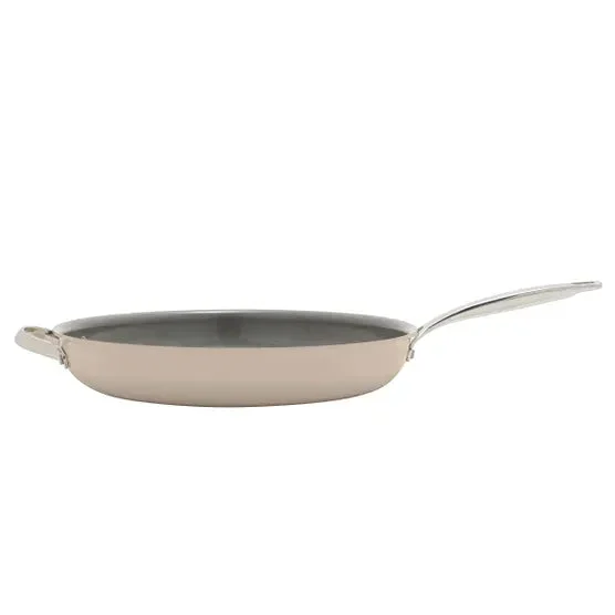 GreenPan The Big Fry 14” Pan with Helper Handle - Taupe
