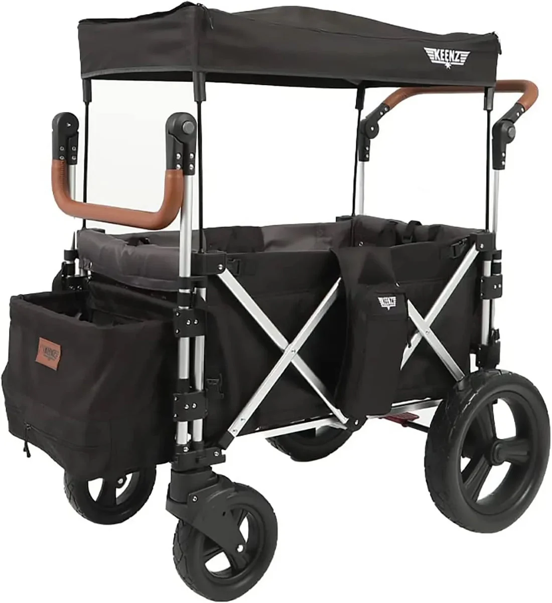 Keenz 7S 2.0 Stroller Wagon, 2 Passenger - Black