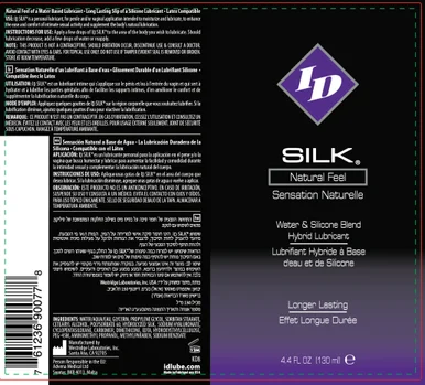 ID Silk Silicone and Water Blend Lubricant 4.4 Oz - Adult Toys