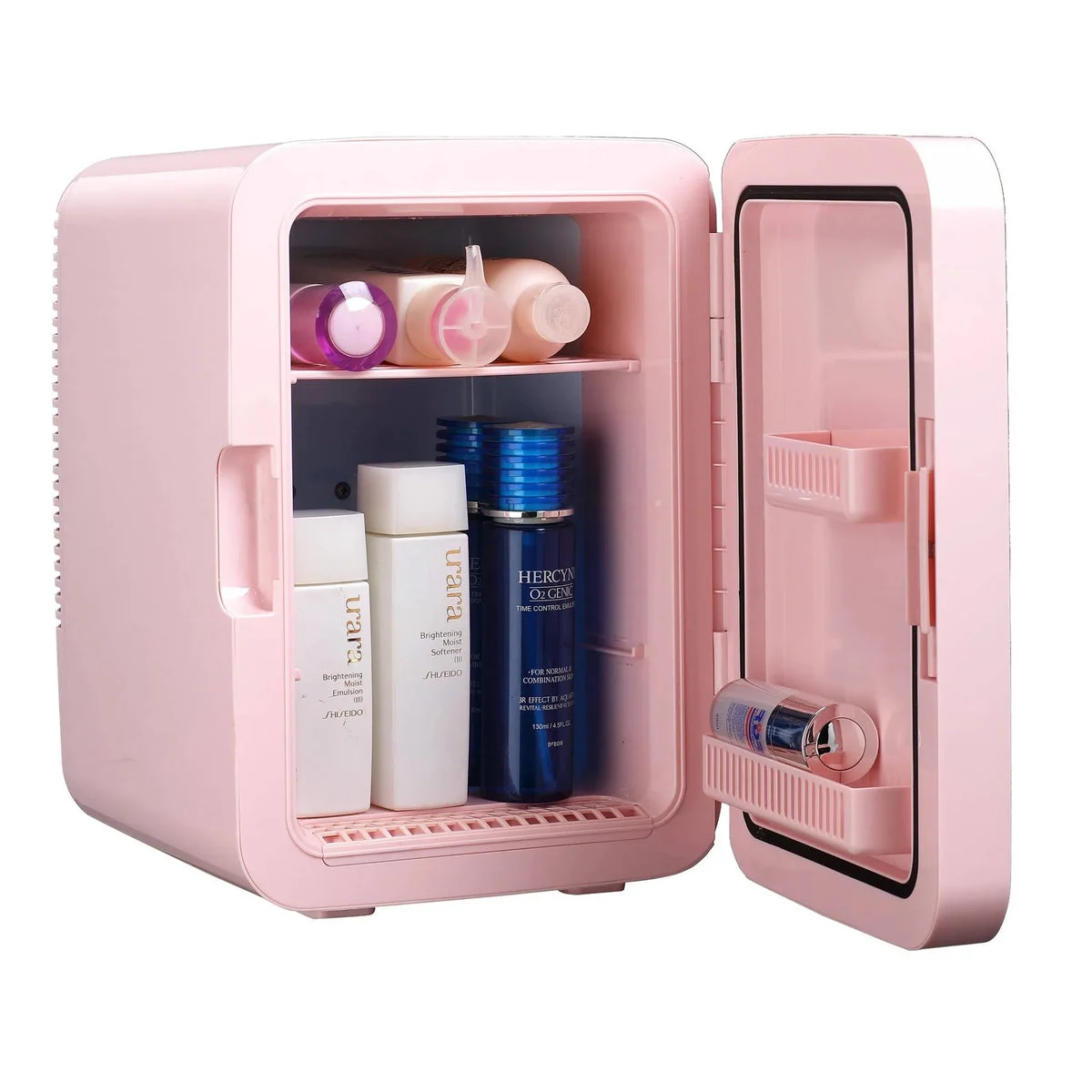 Frigidaire 9 Can Beauty Lighted Mirror Countertop Mini Fridge Pink