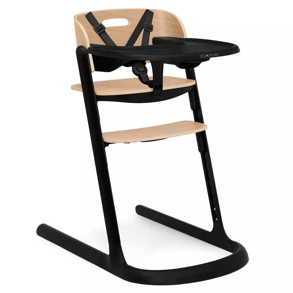 Delta Children Versa Adjustable 3-in-1 High Chair for Babies & Toddlers - Black