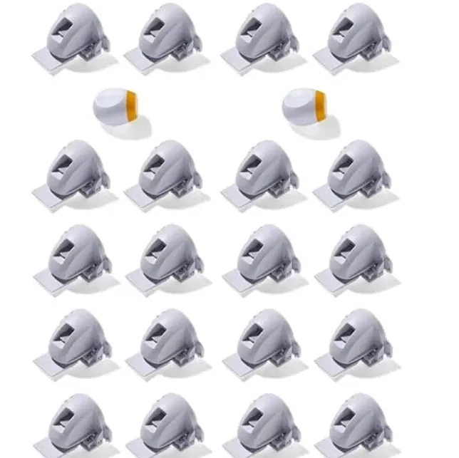 Safety 1st Adhesive Magnetic Cabinet Locks - 20 Locks and 2 Keys, White