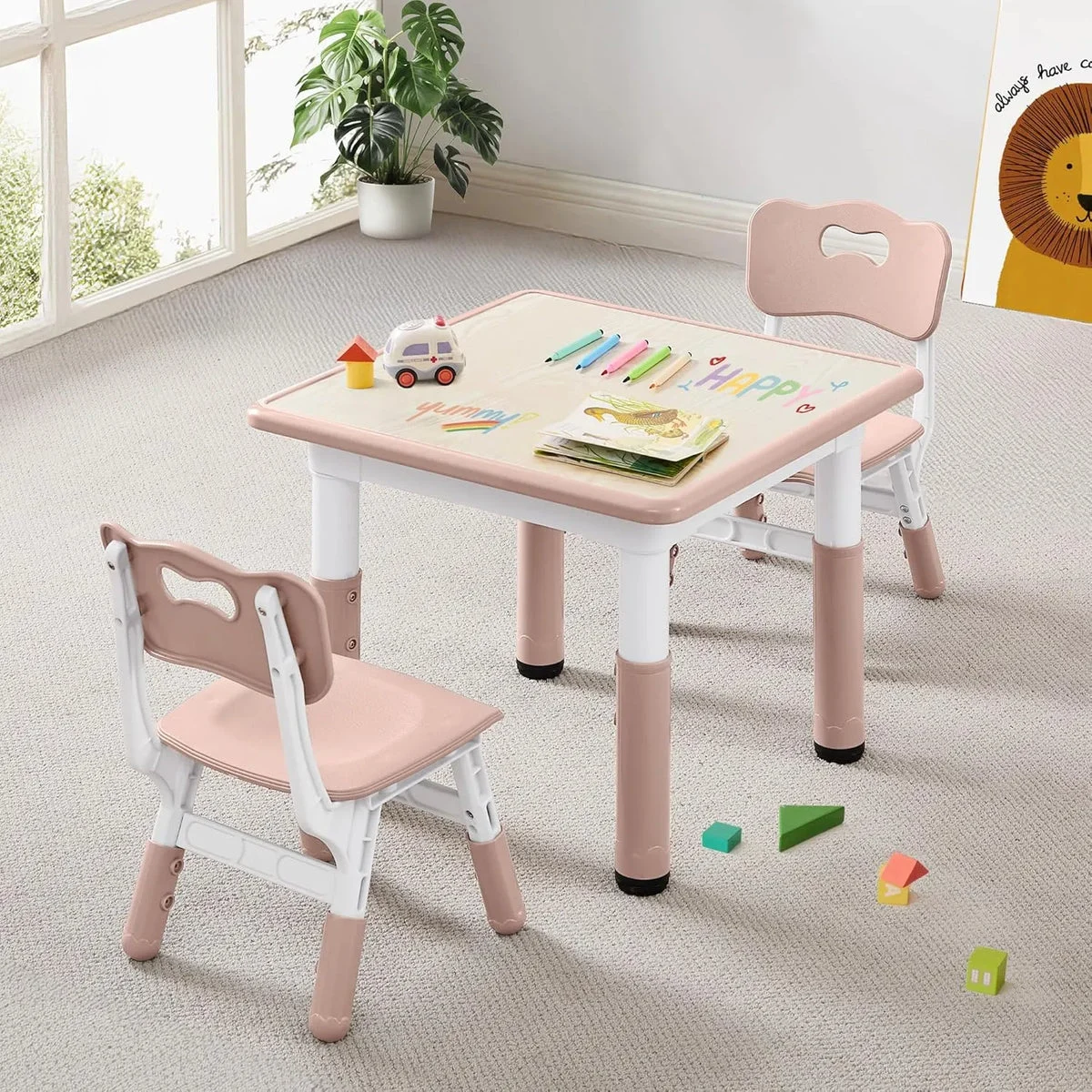 CuFun Kids Table - Natural Wood Furniture for Children