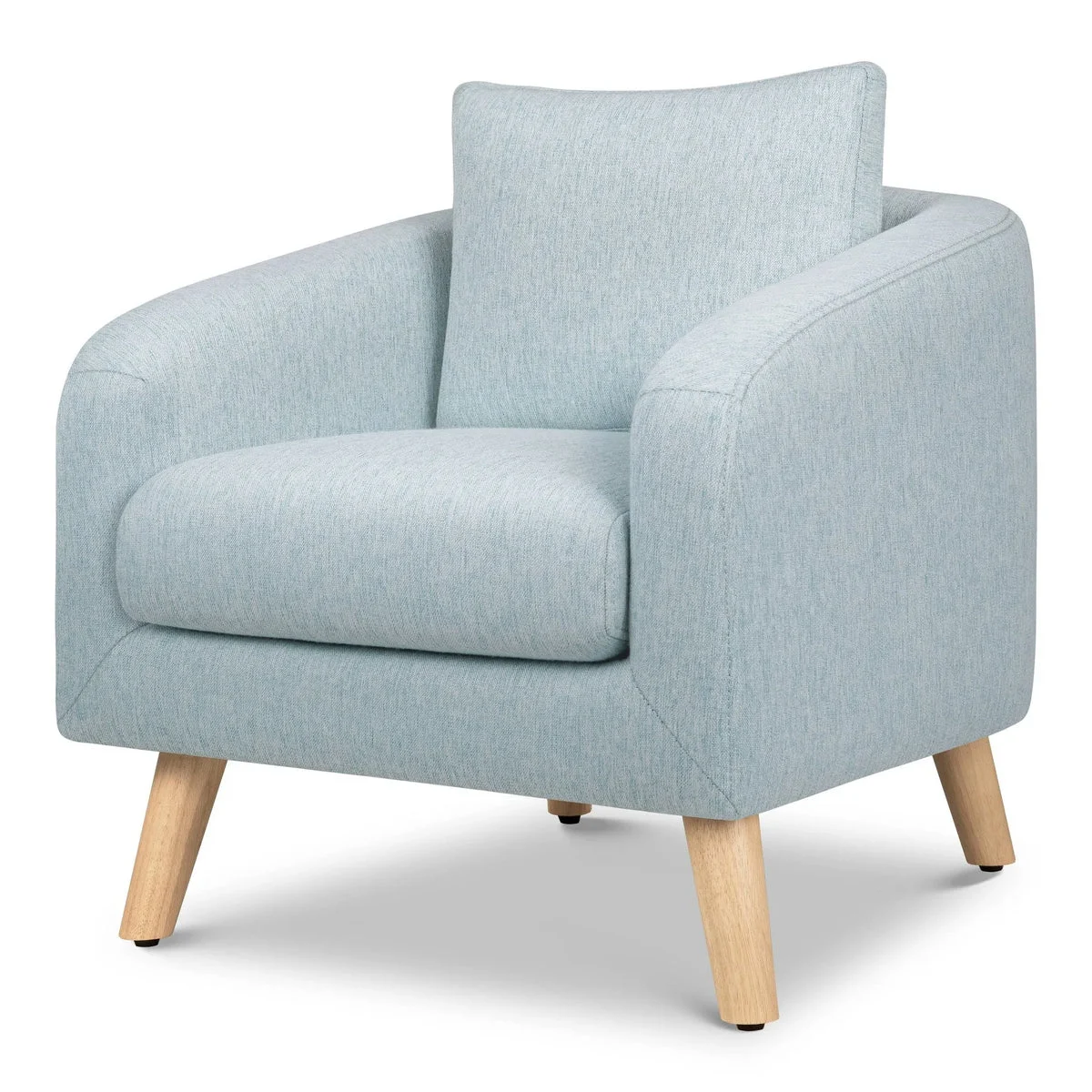 Davinci Nina Kids' Chair - Heathered Blue with Light Wood Feet