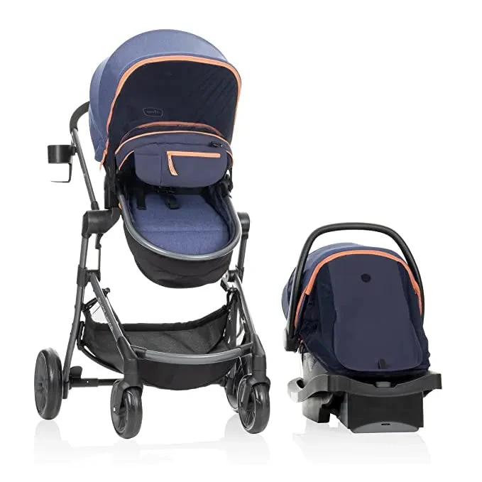 Evenflo Pivot Vizor Travel System - Promenade Blue