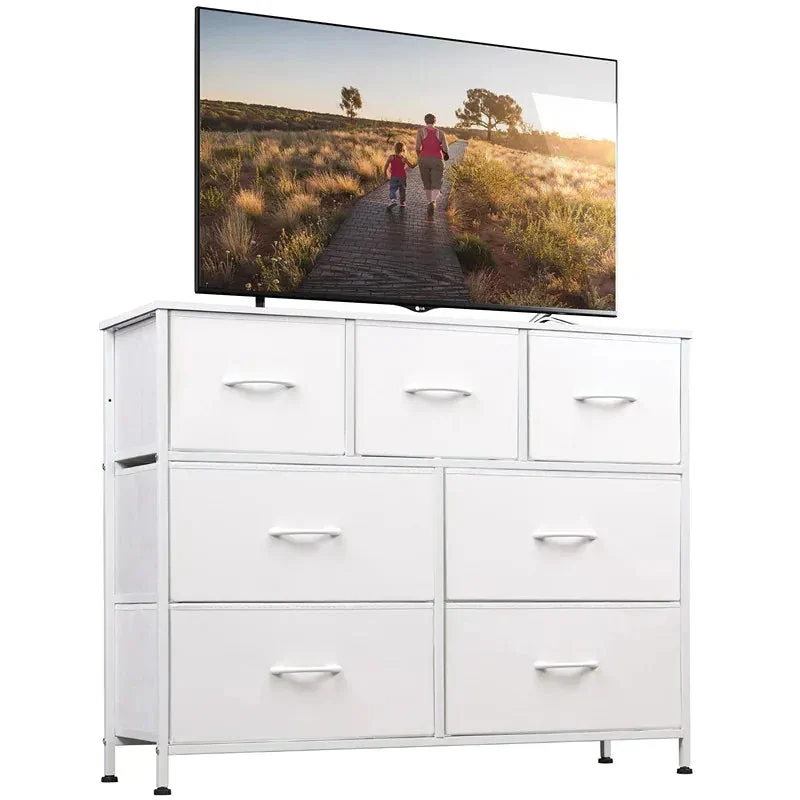 Drawers Dresser with 7 Drawers - White