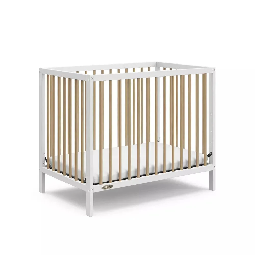 Graco Teddi 4-in-1 Convertible Mini Crib - White with Driftwood (See description)