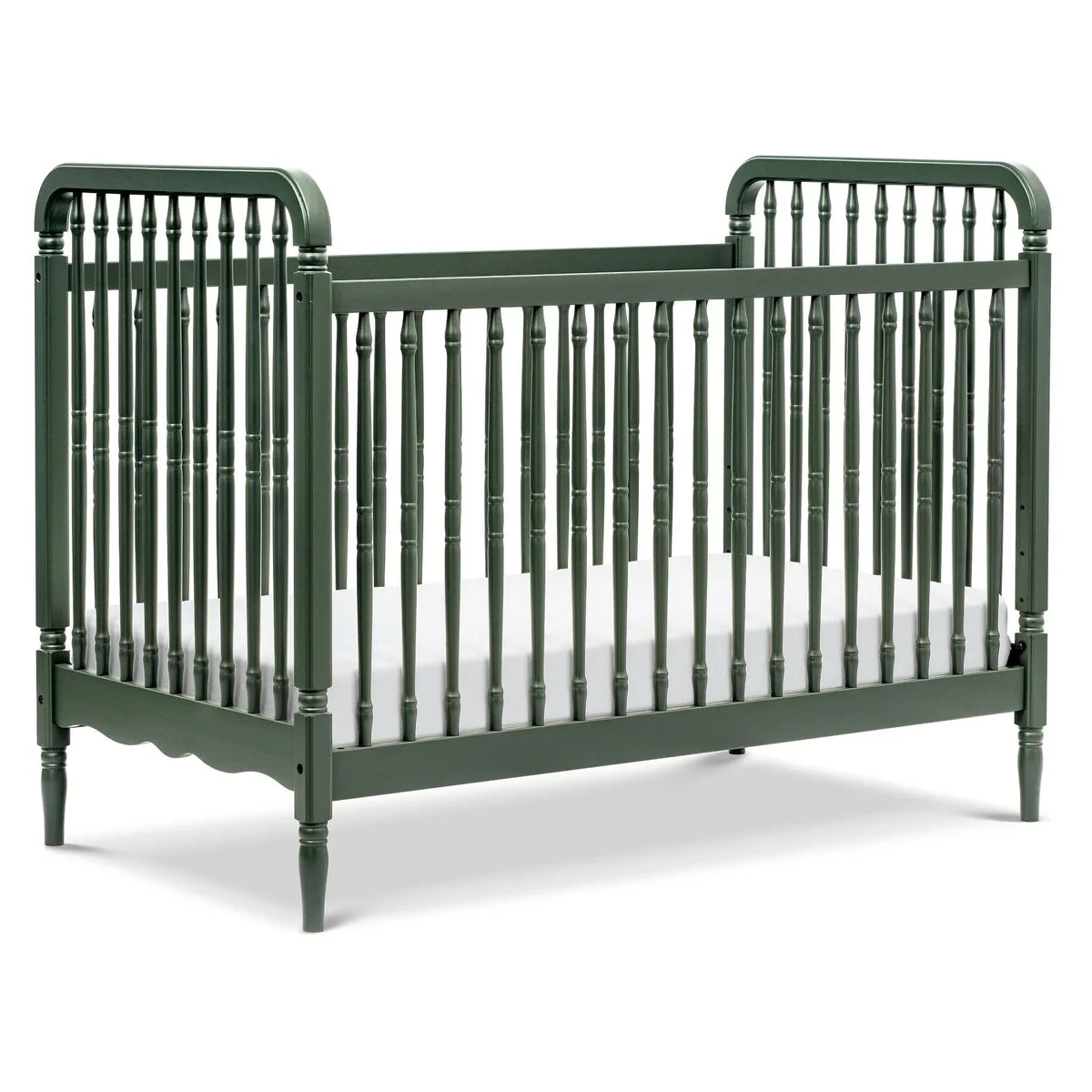 Namesake Liberty 3-in-1 Convertible Spindle Crib with Toddler Bed Conversion Kit - Forest Green