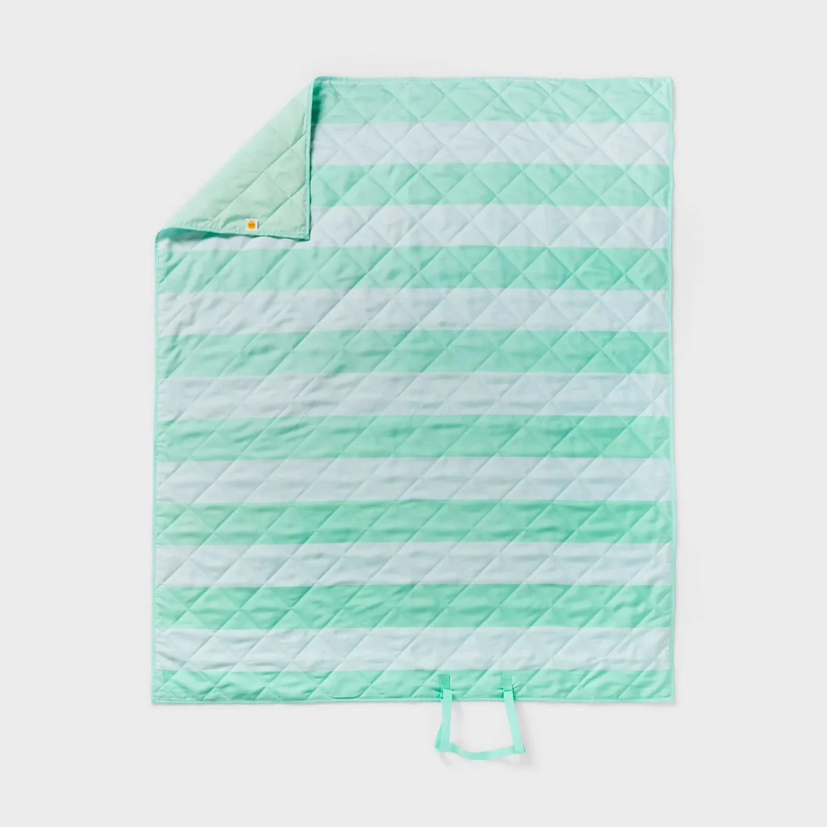 Sun Squad Mint Striped Picnic Blanket