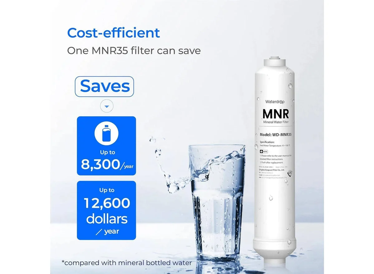 Waterdrop Tankless Reverse Osmosis Water Filtration System - White