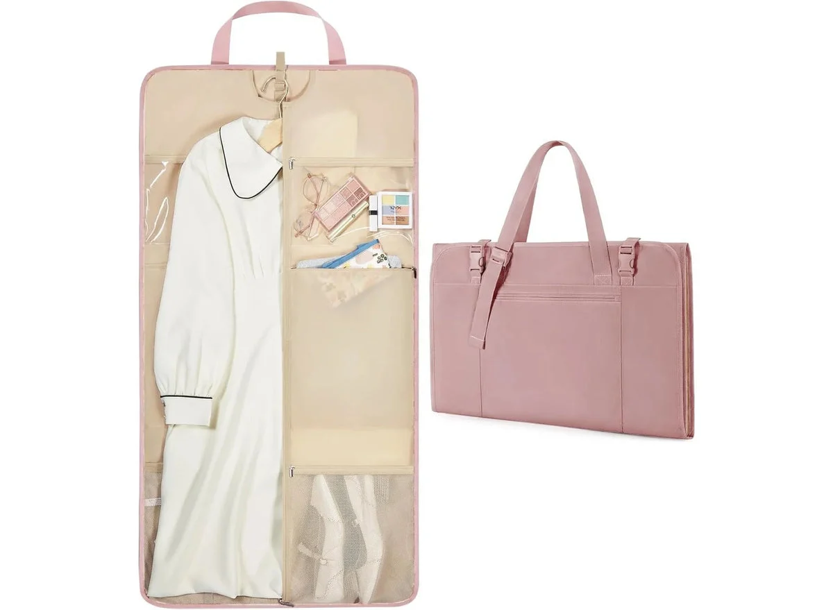 Empire DigiLabs Garment Bag for Travel - Dark Pink