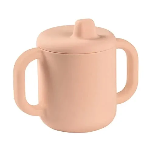 Beaba 5.8 Oz Silicone Training Cup with Handles - Rose
