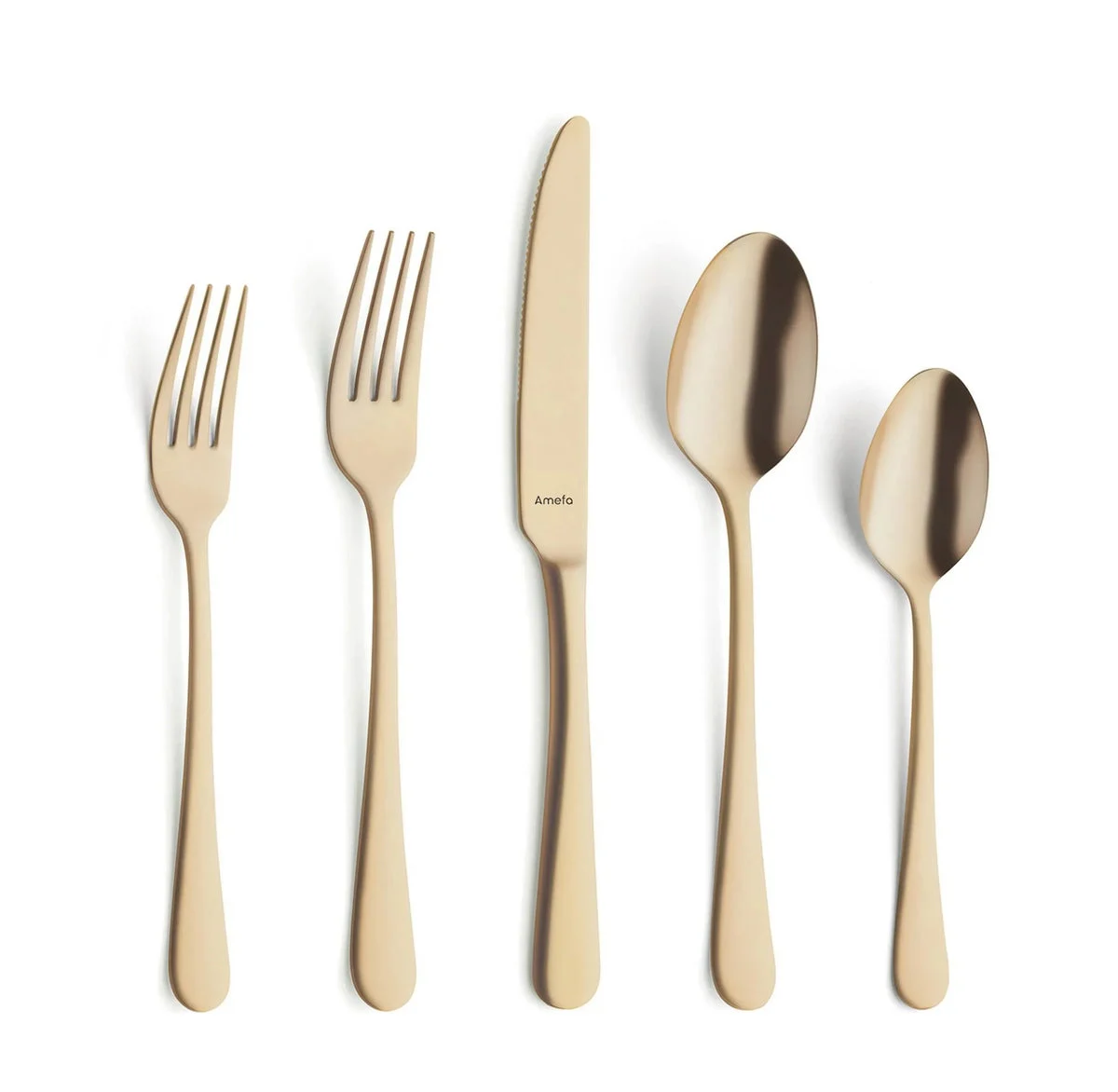 Amefa 20-Piece Austin Flatware Set - Matte Gold