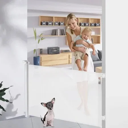 Unbranded/Generic Extra Tall Retractable Mesh Baby Gate - White