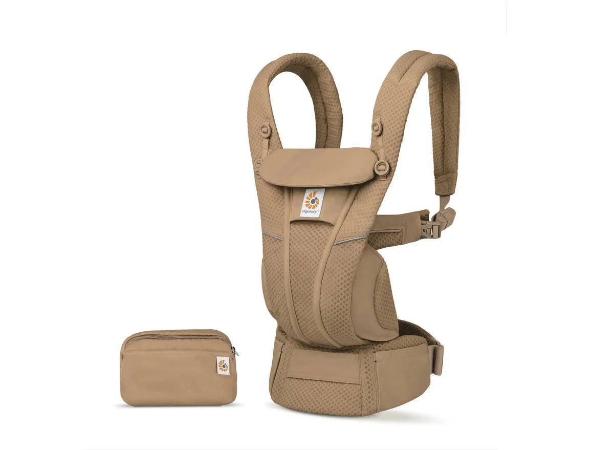 Ergobaby Omni Breeze Mesh Baby Carrier for Newborn to Toddler - Camel Brown
