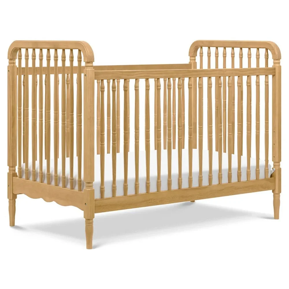 Namesake Liberty 3-in-1 Convertible Spindle Crib w/ Toddler Bed Conversion Kit - Honey