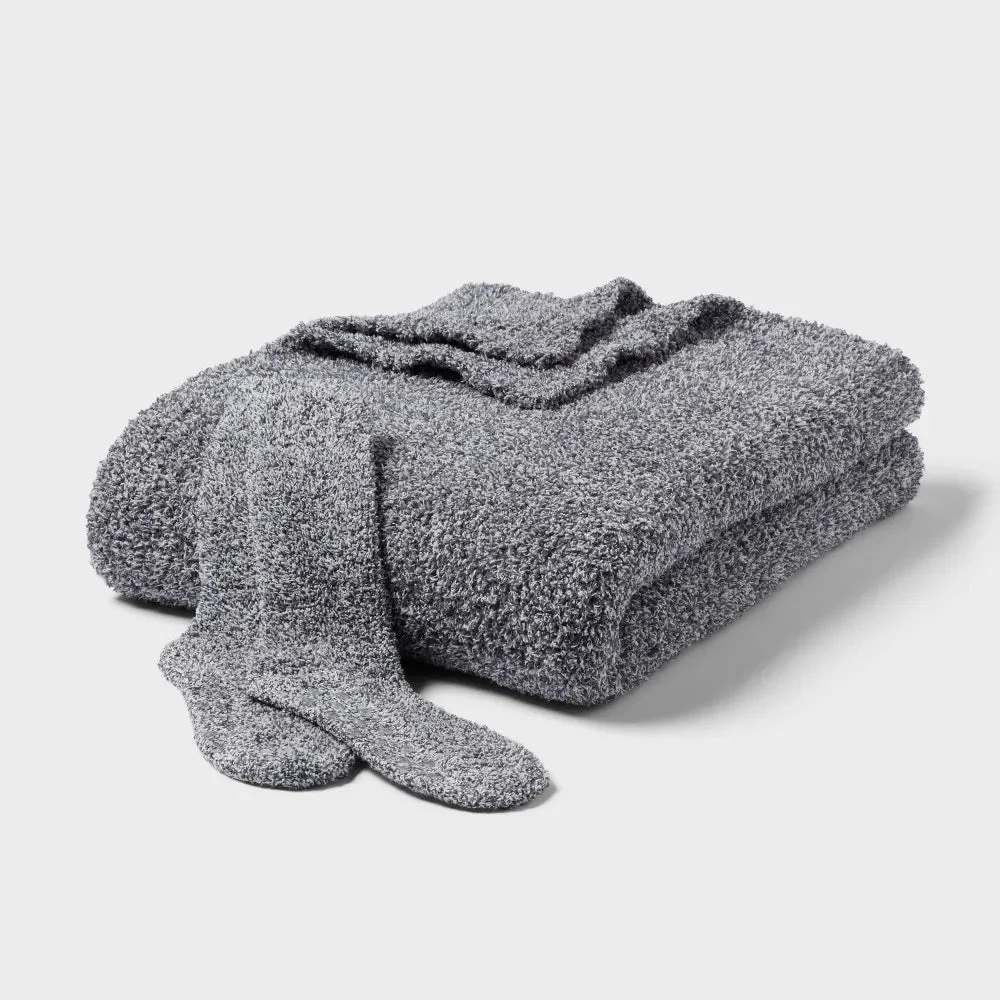 Threshold Cozy Gift Set Throw Blanket Blue - Threshold