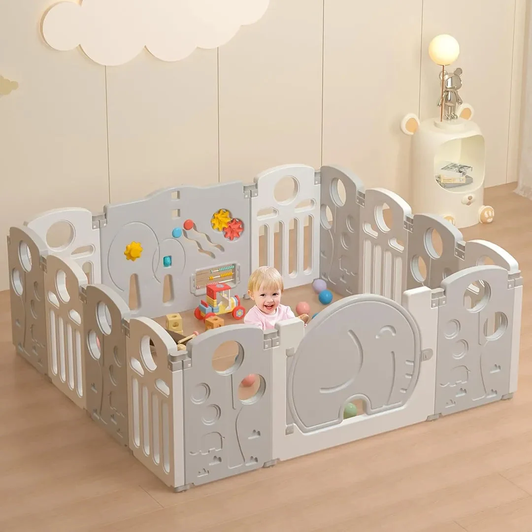 Lullispace Baby Playpen - Grey