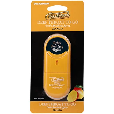 Goodhead Deep Throat Spray to Go Mango .30fl Oz - Adult Toys
