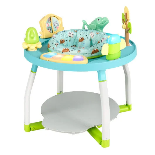 COSTWAY 5-in-1 Baby Activity Center Interactive Bounce Seat With Removable Toys-Blue
