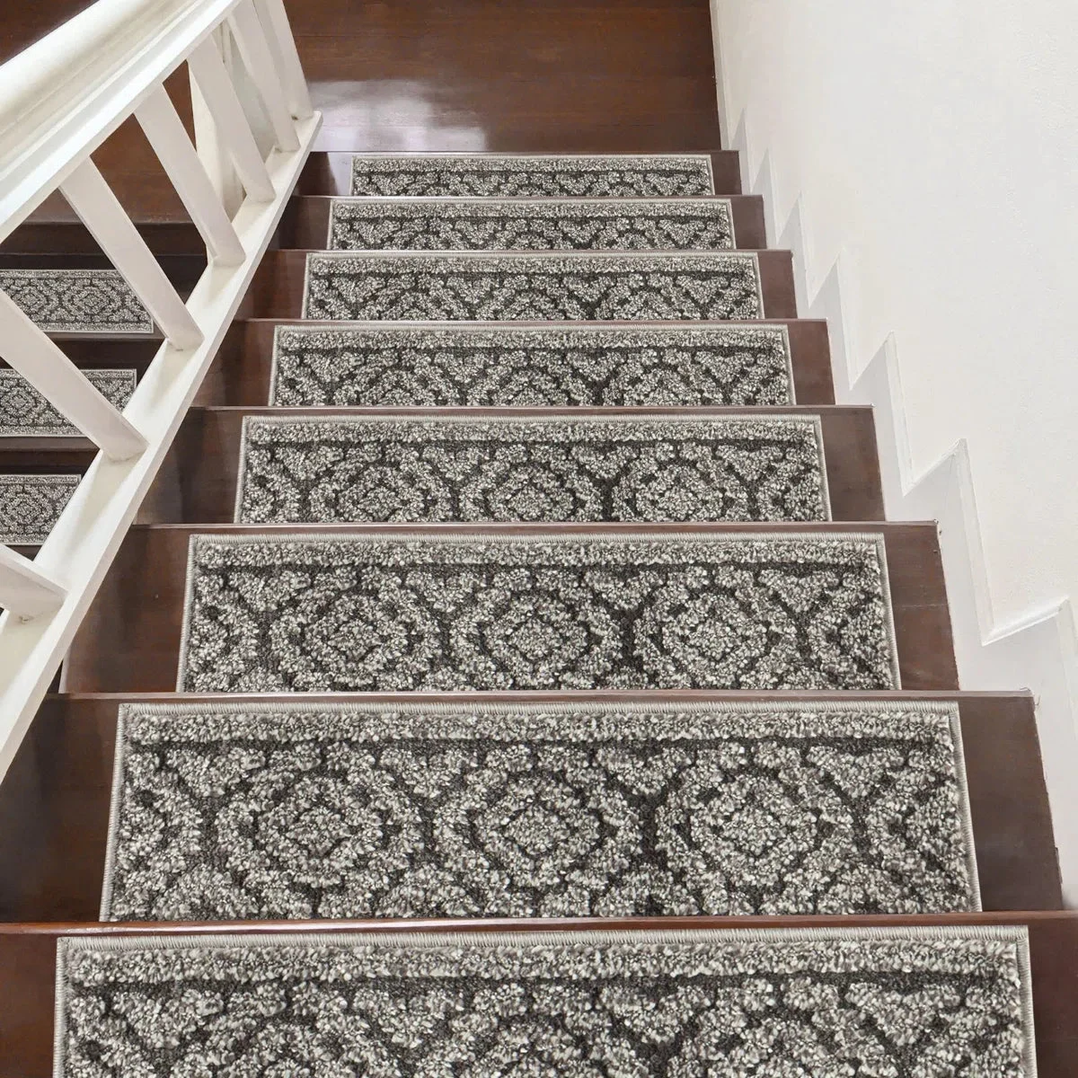 Foundry Select Benaiah Stair Tread Covers Gray - Set of 14