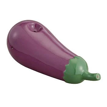 Ceramic Eggplant Novelty Pipe - Smoke Shop