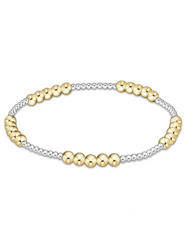 Enewton - Classic Blissful Pattern 2mm Bead Bracelet- 4mm Mixed metal