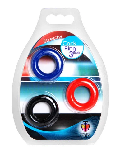 Stretchy Cock Ring 3 Pack - Adult Toys