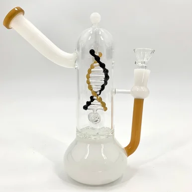 Dual Color Kinetic Spinning DNA Water Pipe (8.5") - Smoke Shop