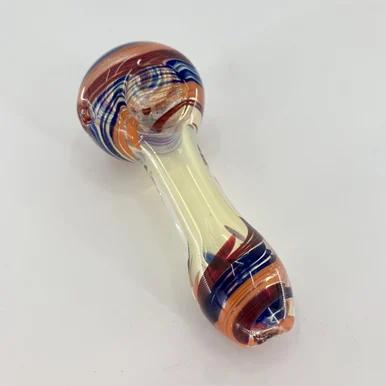 Hanna's Bomb Ass Glass: Transparent Fumed Hand Pipe (4") - Smoke Shop