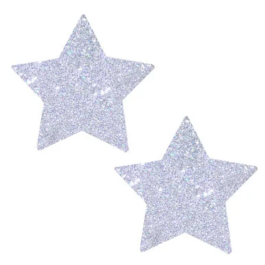 Silver Pixie Dust Glitter Starry Nights Nipztix Pasties - Adult Toys