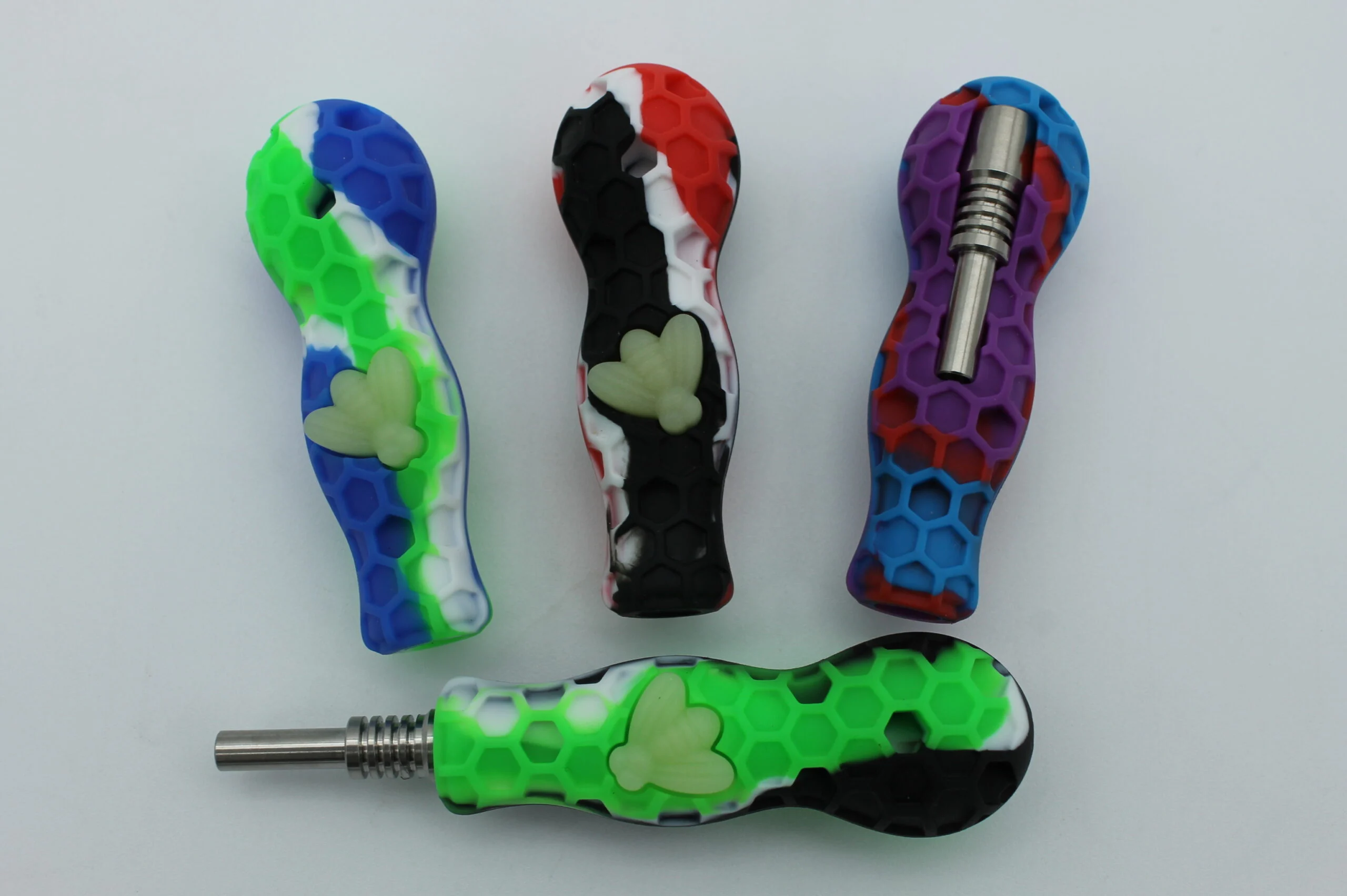 10mm Glow Bee Silicon Nectar Collector (Dab Straw) - Nectar Collectors