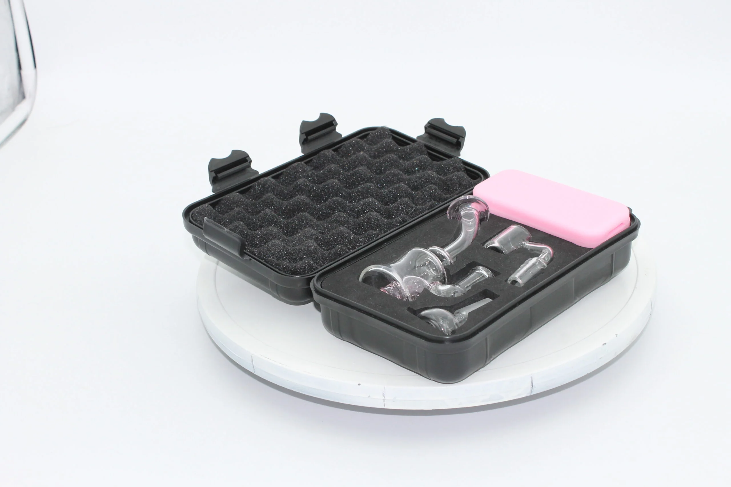 Mini Glass Water Pipe/Dab Rig Kit in Hardcase - Travel Kits
