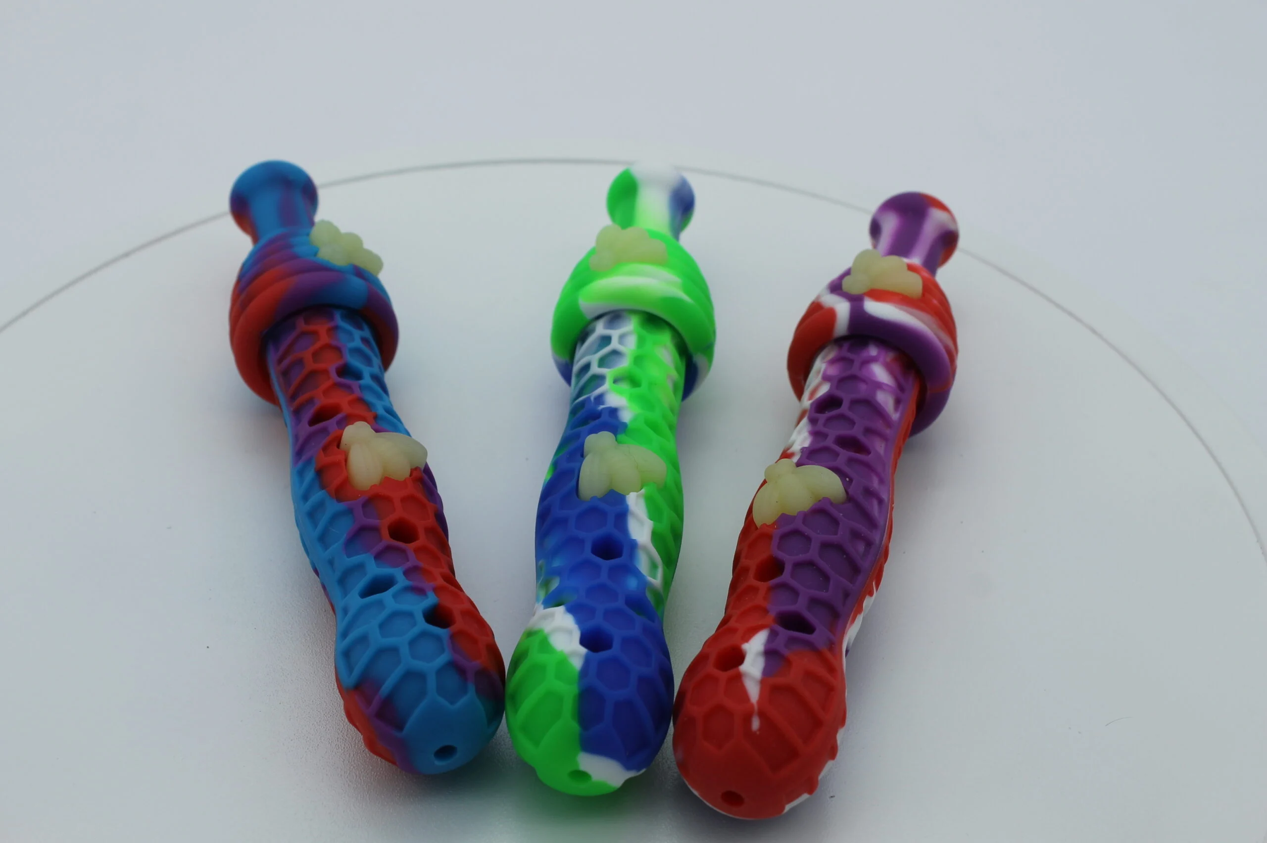 18mm Glow Bee Silicon Nectar Collector (Dab Straw) - Nectar Collectors