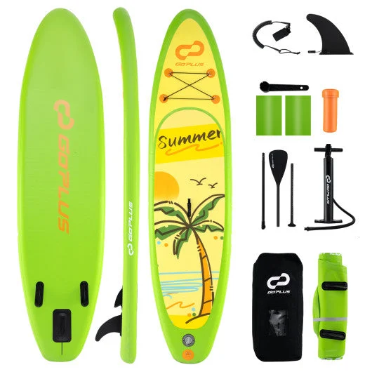 COSTWAY Inflatable Stand Up Paddle Board ISUP Board Accessories With 3 Fins-L