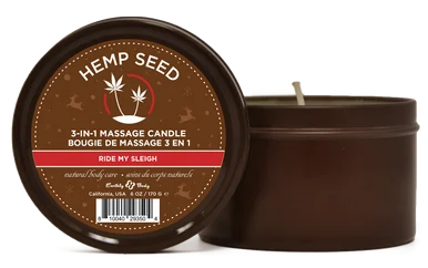 Hemp Seed 3-in-1 Massage Candle Ride My Sleigh 6oz/ 170 G