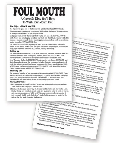 Foul Mouth Card Game - Adult Toys