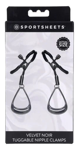 Velvet Noir Tuggable Nipple Clamps - Adult Toys