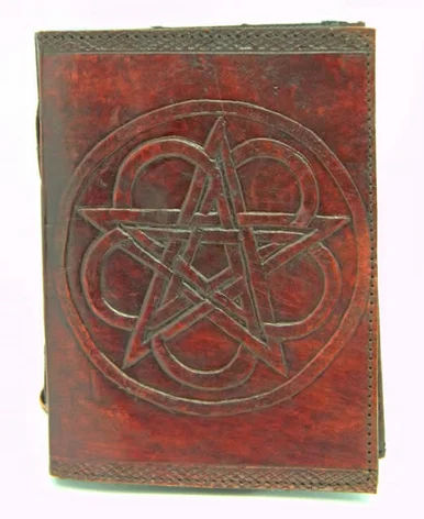 Pentagram Leather Parchment Journal - Incense & Home Decor