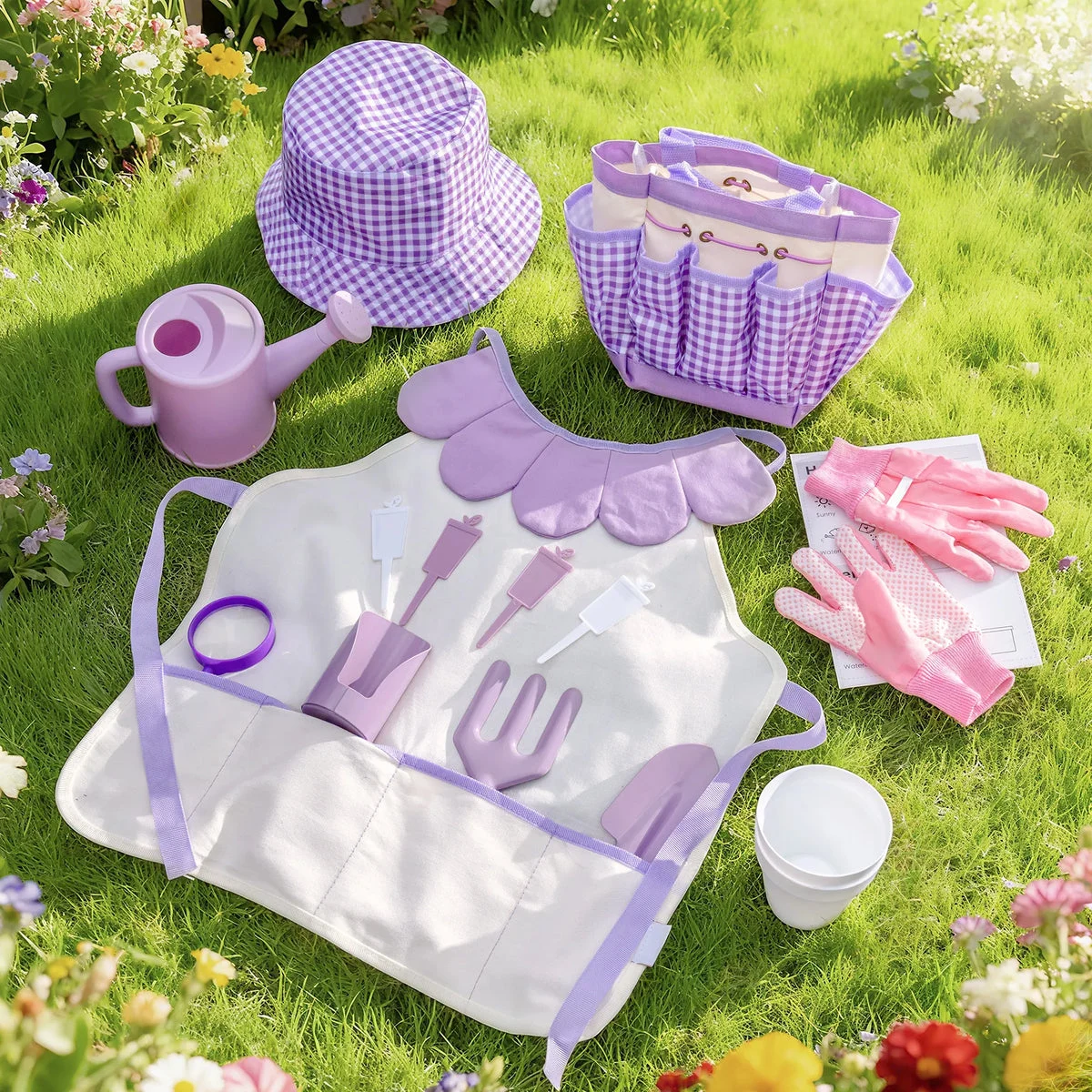 ROBUD Kids Gardening Set Series - Purple Plaid