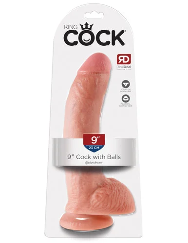 King Cock 9-Inch Cock With Balls - Flesh