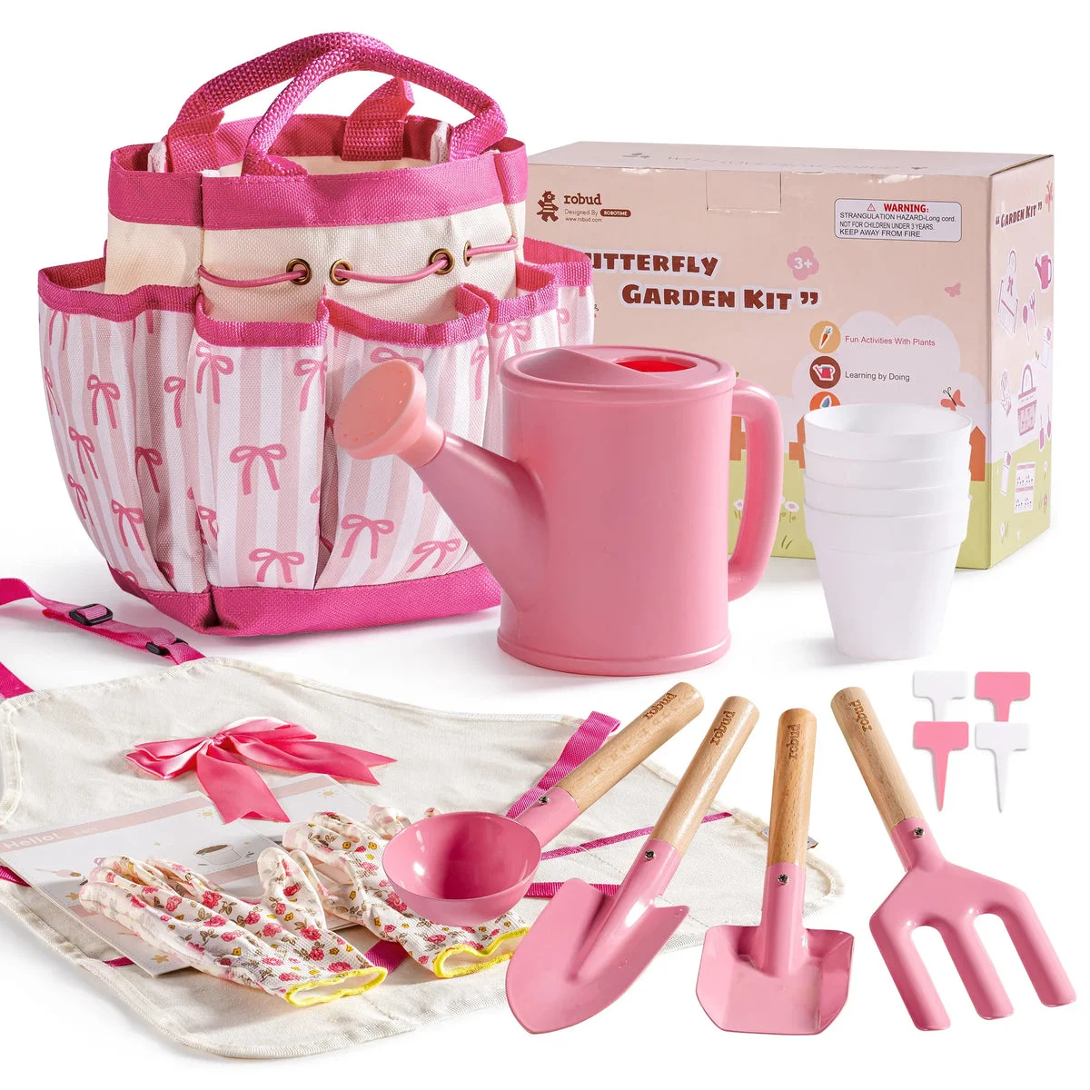 ROBUD Kids Gardening Set Series - Rose Red Bow