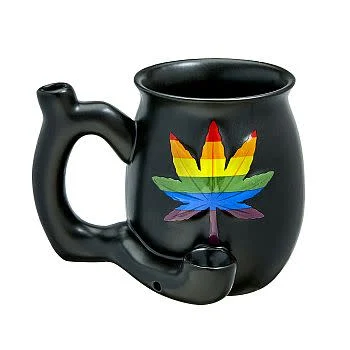 Rainbow Leaf Pipe Mug - Smoke Shop