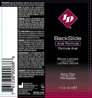 ID Backslide Silicone Lubricant 1 Oz - Adult Toys