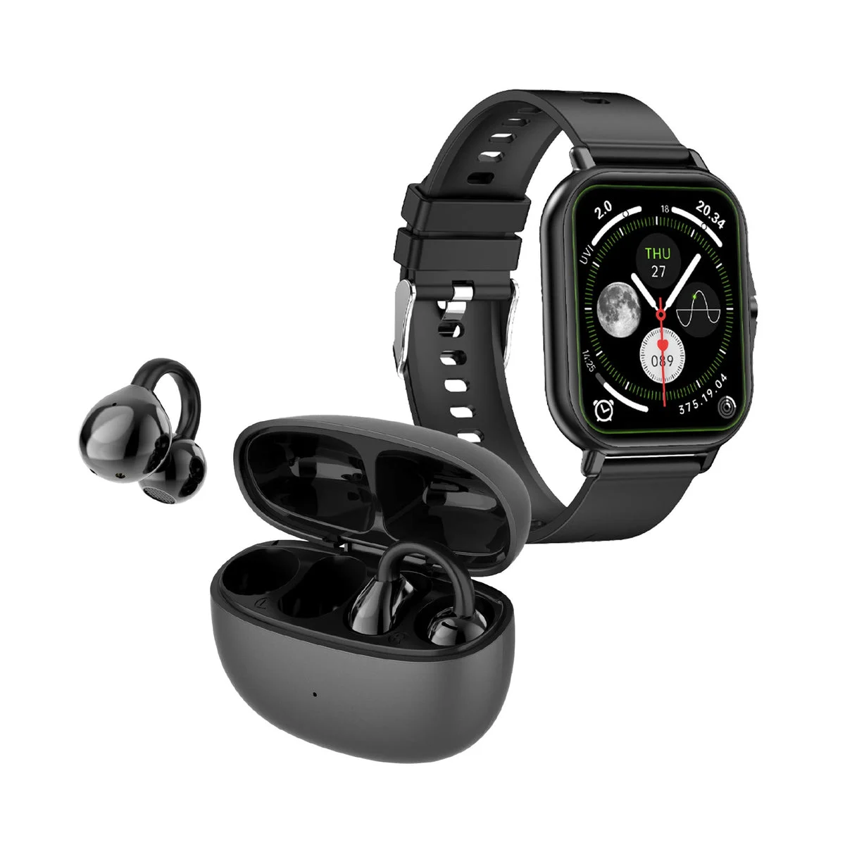 Pursonic Smart Lifestyle Bundle: True Wireless Stereo Earbuds & All-in-One Bluetooth Smart Watch