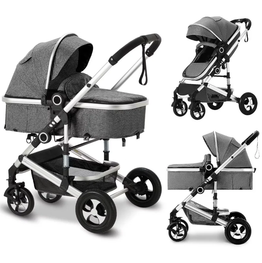 Kinder King Convertible Baby Stroller - Dark Grey