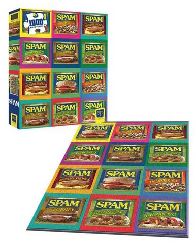 Spam "Sizzle. Pork. And. Mmm." 1000 Piece Puzzle - Clothing & Games