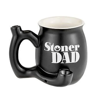 Stoner Dad Pipe Mug Black - Smoke Shop